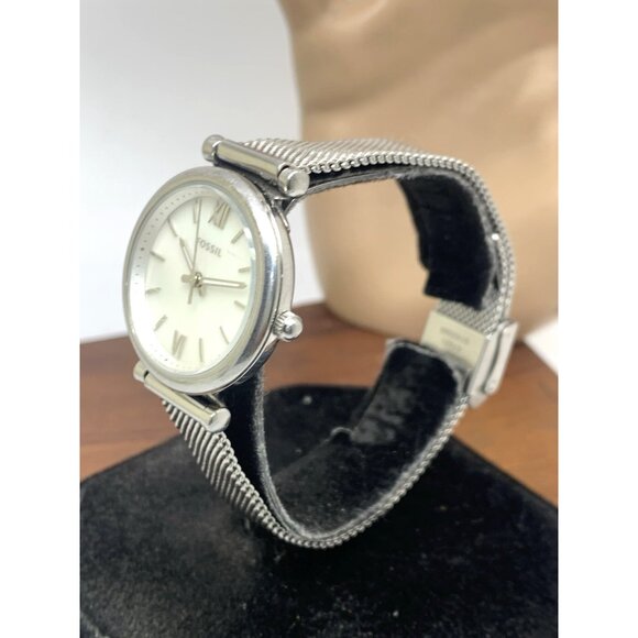 Fossil Women\'s Watch ES4432 Carlie Quartz Mother of Pearl Dial Silver Steel 28mm main image 8